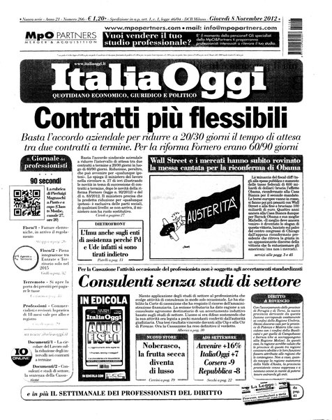 Italia oggi : quotidiano di economia finanza e politica